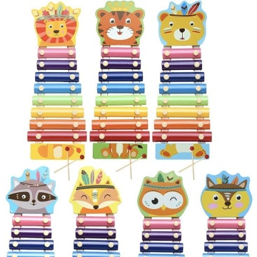 Pian-Xilofon muzical, 8 placi metalice, Multicolor - Img 2