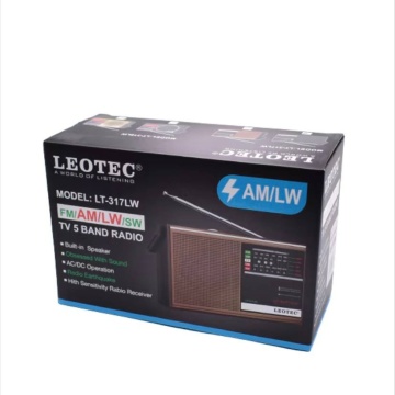 Radio Portabil, 5 benzi, LEOTEC LT-317LW, Retro, Negru - Img 2