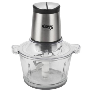 Tocator mini Choper, 4 lame din otel inoxidabil de inalta calitate, 400W, 1.5L, recipient din Inox, Negru/Inox - Img 1