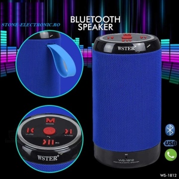 WS1812 - Boxa Portabila Radio MP3 TF/USB-A, Bluetooth, Albastru - Img 4