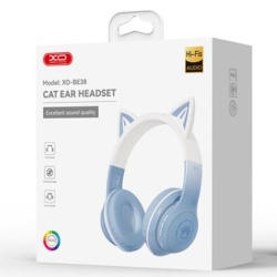 XO BE38 – Casti wireless On Ear BT 5.3, 300mAh, albastru - Img 1