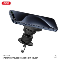 XO CX025 – Suport auto cu incarcare wireless 15W magnetic pentru ventilatie MultiAngle PullClip - Img 3