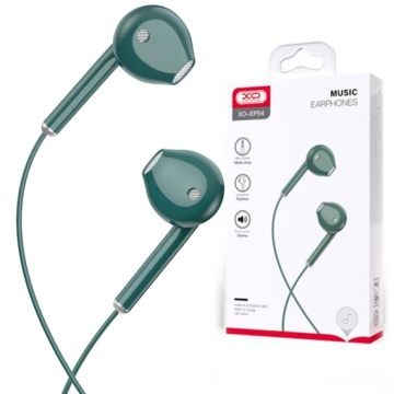 XO EP54 - Casti cu Fir, In Ear, 3.5mm, 1.2m, Mic & Volume Key, HiFi, Verde - Img 1