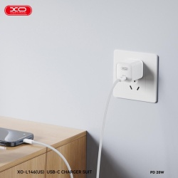 XO L146 – Incarcator retea 18W 1xUSB-C 5V 3A, bej - Img 4