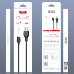 XO NB103 - Cablu Date si Incarcare, USB la Type-C, 2.1A, Fast Charging, 1m, Alb - Img 2