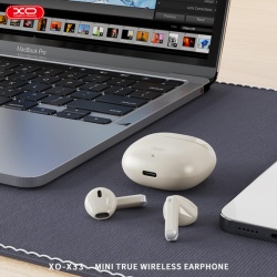 XO X33 – Casti wireless Ear Buds TWS BT 5.3, 250mAh, bej - Img 4