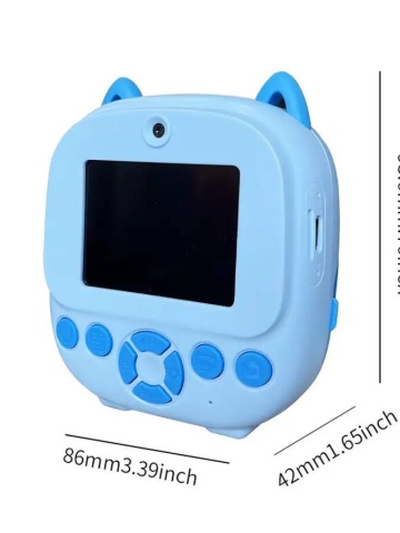 Aparat foto copii cu functie de printare, Pinokio, Rezolutie 24Mpx 1080P, Display LCD Color 2.4", Rola hartie inclusa, Albastru - Img 4