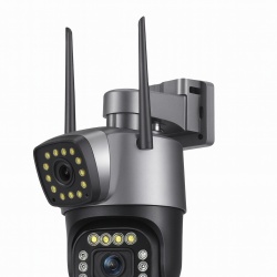 Camera IP Wi-Fi, 6MP, PTZ, Night Vision, IP66, Aplicatie V380, DC12V, - OEM V10 - Img 1