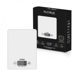 Cantar de bucatarie digital Floria ZLN1685, 5kg din sticla securizata, alb - Img 5