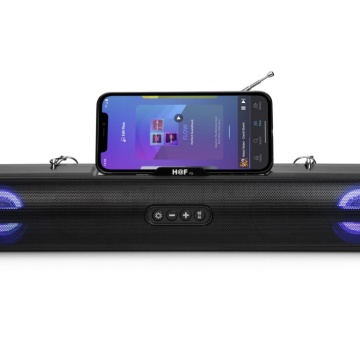 F3 - Boxa Radio Portabil, Incarcare Solara, Lumini, Bluetooth, Card, USB-A, AUX, Negru - Img 3