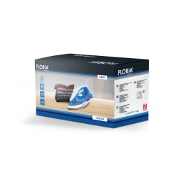Fier de calcat 1600W Floria ZLN9686, talpa inox, capacitate 180ml, temperatura reglabila, alb/albastru - Img 4