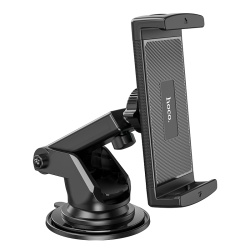 Hoco CA120 – Suport auto cu cleme laterale, montaj pe bord, 360°, brat ajustabil, negru - Img 2