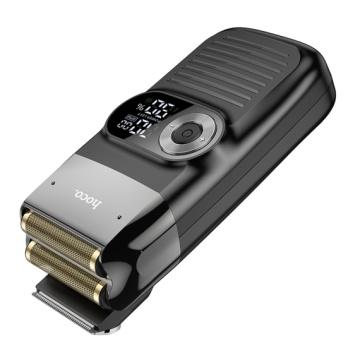 Hoco HP30 - Aparat, de ras barba, portabil, 1400mAh, 3 viteze, Display LED, Travel Dual Mesh, Negru - Img 3