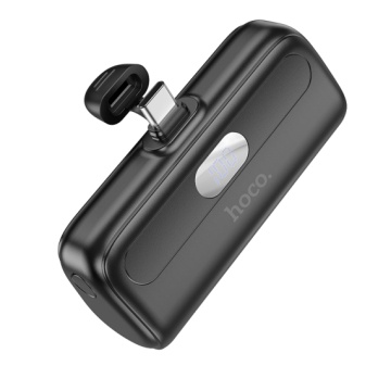 Hoco J116 - Baterie Externa, PowerBank, afisaj digital, conector Lightning, Compact Size, 5000mAh, 5V/2A, Negru - Img 2