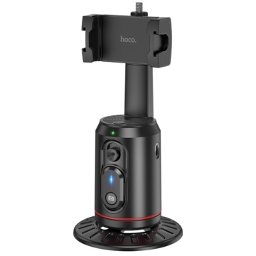 Hoco K23 - Suport tip Selfie, Face Auto-Tracking, 1200mAh, Rotativ 355°, telecomanda de control, Lotus, Negru, Negru - Img 2