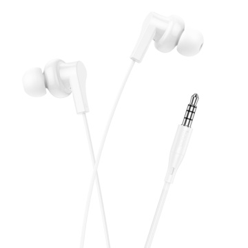 Hoco M114 - Casti cu Fir, In Ear, 3.5mm, 1.2m, Mic & Volume Key, Alb - Img 2