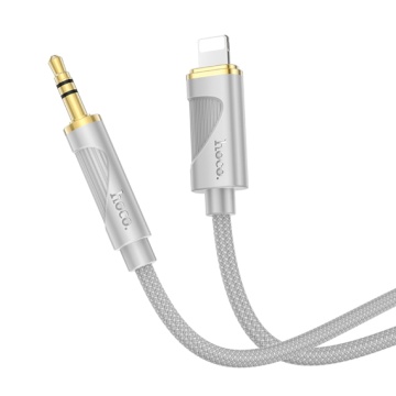 Hoco UPA30 - Cablu Audio, Lightning la Jack 3.5mm (M), 1m, Gri - Img 2