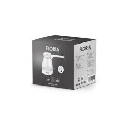 Ibric electric 800W, Floria ZLN8139, 0.5L, carcasa din sticla, alb - Img 4
