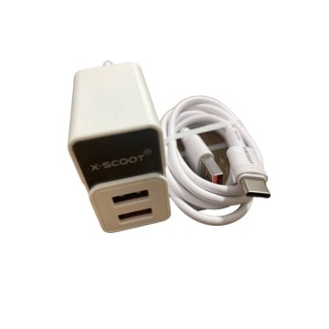 Incarcator USB-A TIP C, 2 Porturi, 5.1A-20W, Compatibil Huawei, Samsung, Alb - Img 2