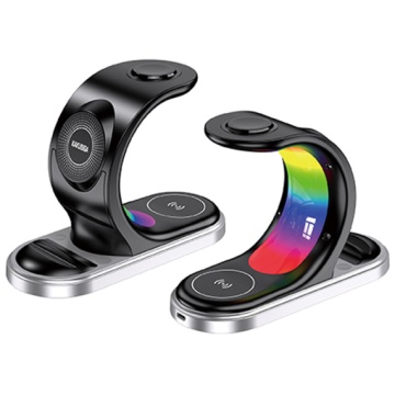 Kaku KSC-1355 - Incarcator Wireless, 15W, Qi Charging, Fast Charging, tip Stand, Negru - Img 2
