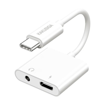 Kaku KSC-353 - Cablu Audio / Incarcare, Type-C la Jack 3.5mm (F) - 12cm, Alb - Img 2