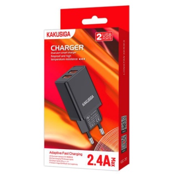 Kaku KSC-787 - Incarcator Retea, 18W, 2.4A, 2xUSB-A, QC 3.0, Negru - Img 1