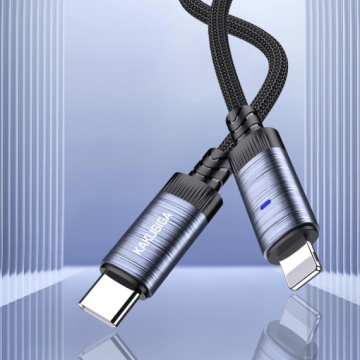 Kaku KSC-972 - Cablu Date si Incarcare, USB la Lightning, 3A, Smart On-Off, Braided, 1m, Negru - Img 4