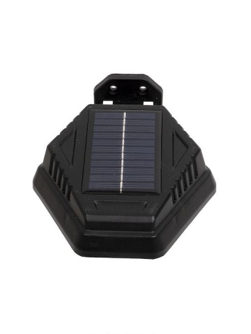 Lampa solara tip felinar 18W Smartix, Acumulator 1200mAh, Senzor 5-8M, Pentru exterior, Suport inclus, Panou solar inclinat, 600 Lumeni, Negru - Img 2