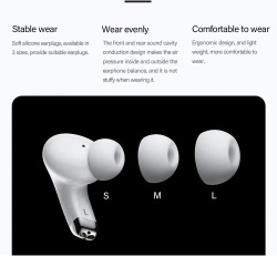 Lenovo LP5 – Casti wireless Earbuds TWS Bluetooth 5.2 cu reducere zgomot, alb - Img 2
