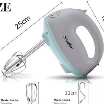 Mixer manual 100W, 5 Viteze, 4 palete din otel inoxidabil, Alb - Img 2