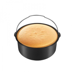Set 11 accesorii Zilan ZLN8023 pentru friteuza cu aer, diametru 19 cm, tavi, grill, forme si ustensile din silicon si inox - Img 6