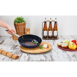 Tigaie 24 cm, 1.5L, Zilan ZLN9631, 6 straturi Diamond, ceramica + inox, baza inductie, usor de curatat - Img 5