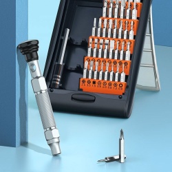 Ugreen CM372 - Set surubelnita de precizie cu 38 capete, maner aluminiu, magnetica, cutie automata, gri - Img 3
