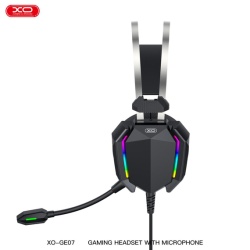 XO GE-07 – Casti gaming cu fir Over Ear 3.5mm + USB-A, 1.2m, negru - Img 4