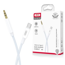 XO NB-R211B - Cablu Audio, USB-C la Jack 3.5mm (M) - 1m, Alb - Img 1