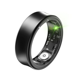 XO RS01 - Smart Ring cu Multi-Senzori, BT 5.1, 220mAh, Titanium, Marimea 10, Negru - Img 1