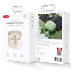 XO X34 – Casti wireless Ear Buds TWS BT 5.3, 300mAh, bej - Img 1