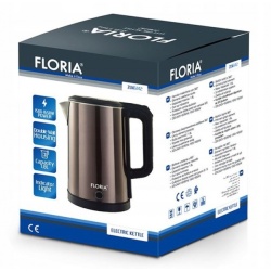 Fierbator electric Floria ZLN6142 – 1.8L, 1650W, gri, inox interior, pereti dubli, auto-oprire - Img 6