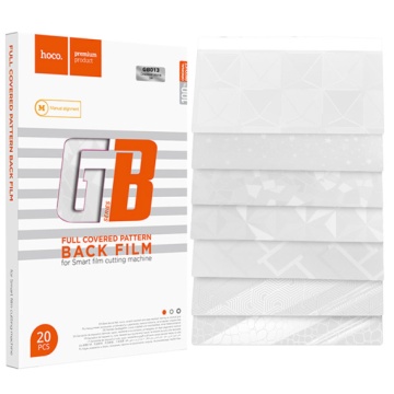 Hoco GB013 - SET Folii Cutter/Plotter, Emboss Pattern,120x180mm, Universal, HydroGel Film, MIX, 20 buc - Img 1
