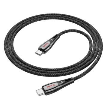 Hoco U133 - Cablu Date si Incarcare, Type-C, PD60W, QC3.0, 3A, Braided, 1.2m, Negru - Img 4