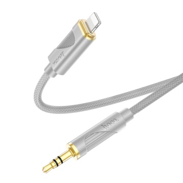 Hoco UPA30 - Cablu Audio, Lightning la Jack 3.5mm (M), 1m, Gri - Img 3