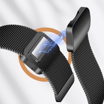 Hoco WH07 -Curea metalica, 22 mm pentru SmartWatch Universala, Magnet, Stainless, Argintiu - Img 4