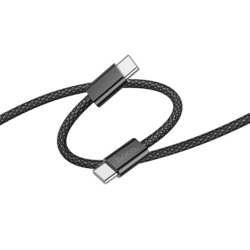 Hoco X105 - Cablu Date si Incarcare, Type-C, PD60W, QC3.0, 3A, Braided, 1m, Negru - Img 2