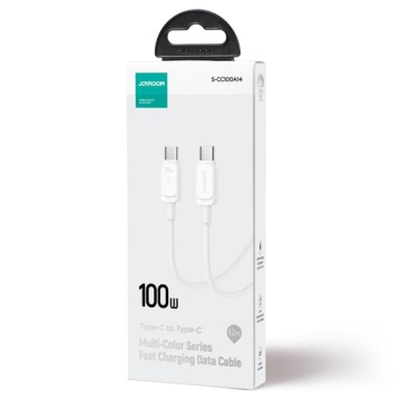 Joyroom S-CC100A14 - Cablu Date si Incarcare, Type-C, PD100W, QC3.0, 1.2m, Alb - Img 2