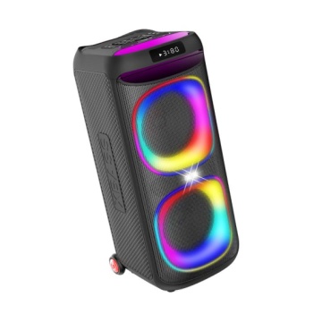 Kaku KK-8212 - Boxa Portabila, Wireless BT 5.2, 2x60W, 4500mAh, LED Display, Subwoofer, Ambient Light, Negru - Img 3