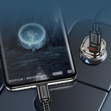Kaku KSC-1194 - Incarcator Auto + Cablu , 0m, PD36W, 2xUSB-C, Negru - Img 2