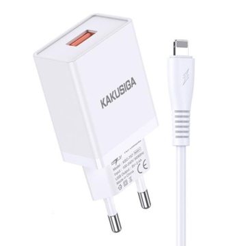 Kaku KSC-781 - Incarcator Retea + Cablu Lightning, 18W, 2.4A, 1xUSB-A, QC 3.0, Alb - Img 2