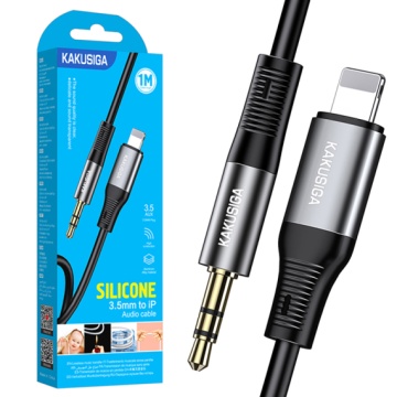 Kaku KSC-891 - Cablu Audio, Lightning la Jack 3.5mm (M) - 1m, Negru - Img 1