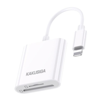 Kaku KSC-907 - Cititor de carduri, conector Lightning, SD/TF, 2-in-1, 480Mbps, Alb - Img 2