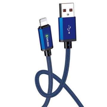 Kaku KSC-967 - Cablu Date si Incarcare, USB la MicroUSB, 18W, 2.4A, 1m, Albastru - Img 2